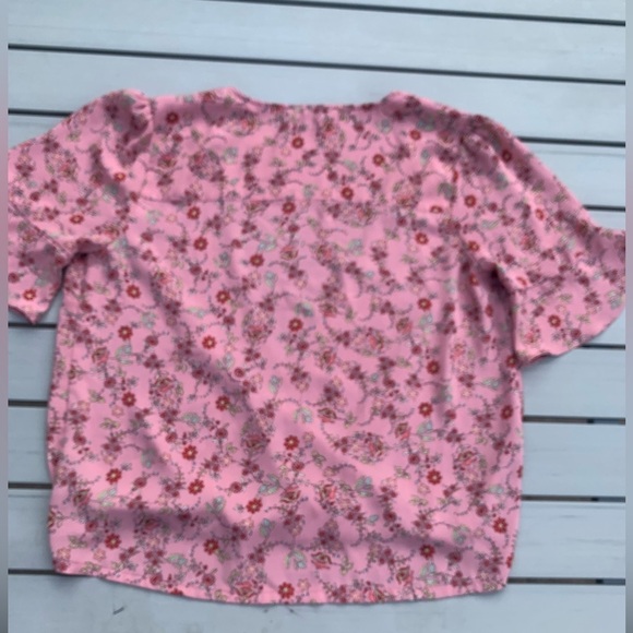 Sanctuary Women's Pink Floral Short Sleeves Size Medium - Picture 2 of 4